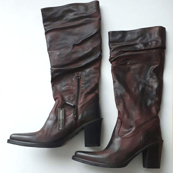 Emanuele Castro | Slouchy Knee-high Leather Boots - Picture 3 of 12